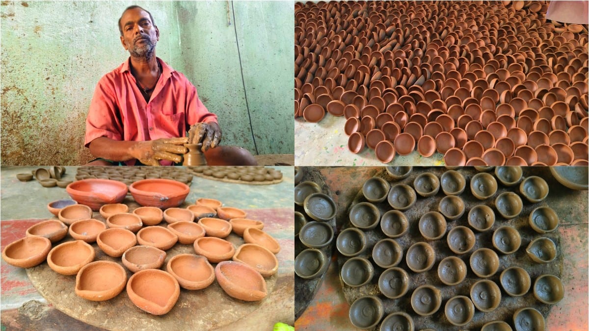 ஒளியூட்ட காத்திருக்கும் களிமண் ! தீப திருவிழா ; அகல் விளக்குகள் உற்பத்தி தீவிரம் !