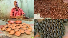 ஒளியூட்ட காத்திருக்கும் களிமண் ! தீப திருவிழா ; அகல் விளக்குகள் உற்பத்தி தீவிரம் !