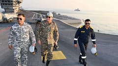 Top Military Commanders Review Multi-Domain Operations Aboard INS Vikrant During Exercise Trishul
