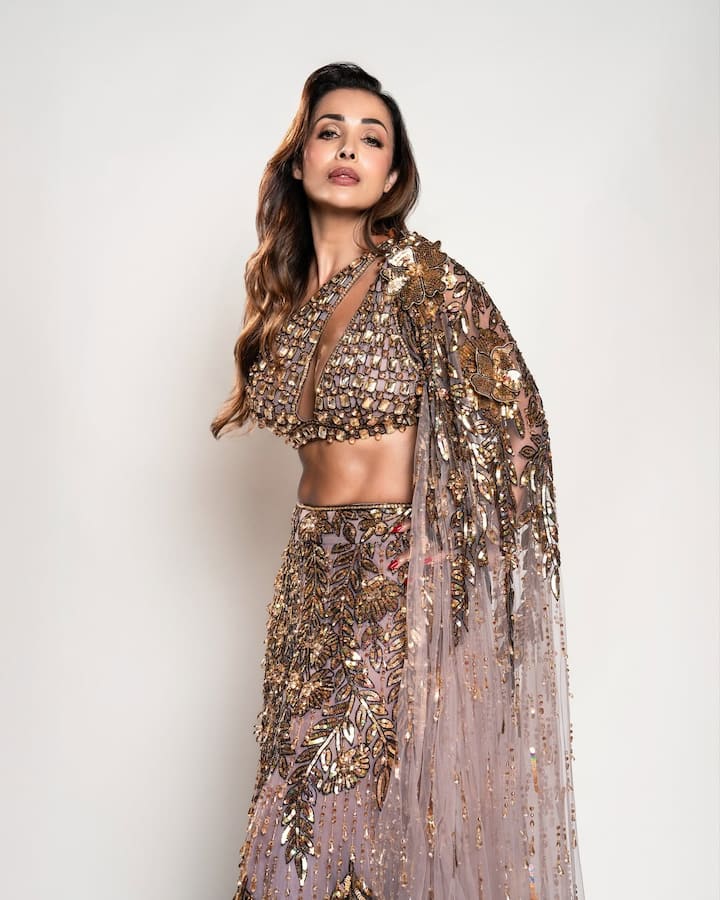 This golden lehenga look once again reaffirmed her flair for making every ensemble look like a moment of couture perfection. (All Image: @manishmalhotra05/instagram.)