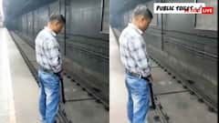 मेट्रो स्टेशन पर पेशाब कर रहा था शख्स, किसी ने बना लिया वीडियो; खूब हो रहा वायरल