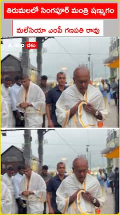 తిరుమలలో సింగపూర్ మంత్రి షణ్ముగం..   మలేసియా ఎంపీ గణపతి రావు
