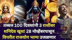 तब्बल 100 दिवसांनी 3 राशींवर शनिदेव खूश! 28 नोव्हेंबरपासून भाग्य उजळणार, विपरीत राजयोग करणार मालामाल, तुमची रास?