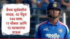 Vaibhav Suryavanshi : रायझिंग स्टार टी 20 चषकात वैभव सूर्यवंशीचं वादळ, अवघ्या 42 चेंडूत 144 धावा, 11 चौकार आणि 15 षटकारांचा पाऊस