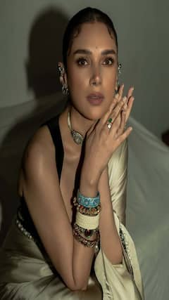 Aditi Rao Hydari’s Pearl-Laced Saree Look Is Pure Vintage Romance