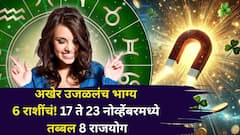 खूप वर्षांनी उजळलंच भाग्य 6 राशींचं! 17 ते 23 नोव्हेंबरमध्ये तब्बल 8 राजयोग, पैसा, नोकरी, कशाचीही कमी पडणार नाही 