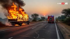 महाराष्ट्र में कत्लखाने को जा रहे ट्रक में लगी भीषण आग, 32 जानवर जिंदा जले