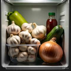 फ्रिजमध्ये कांदा, लसूण ठेवणं योग्य का चुकीचं? जाणून घ्या कारण!