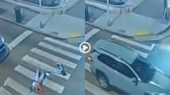 Video: इलेक्ट्रिक स्कूटर से फिसली लड़की, ऊपर SUV चढ़ा भाग गई महिला ड्राइवर, हादसे का वीडियो वायरल