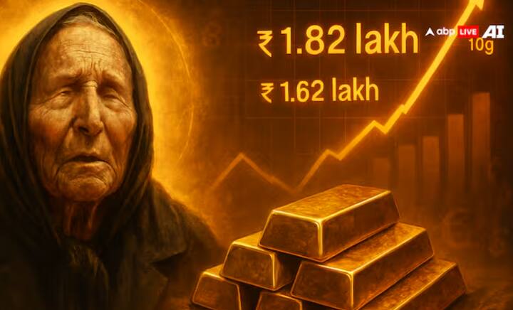 ਇਸ ਤੋਂ ਇਲਾਵਾ, ਬਾਬਾ ਵਾਂਗਾ ਨੇ ਸੋਨੇ ਬਾਰੇ ਇੱਕ ਭਵਿੱਖਬਾਣੀ ਵੀ ਕੀਤੀ ਹੈ ਕਿ, ਸਾਲ 2026 ਤੱਕ, ਸੋਨੇ ਦੀ ਕੀਮਤ 10 ਤੋਂ 40 ਪ੍ਰਤੀਸ਼ਤ ਤੱਕ ਵਧੇਗੀ, ਜਿਸ ਕਾਰਨ ਭਾਰਤ ਵਿੱਚ ਸੋਨੇ ਦੀ ਕੀਮਤ 1.62 ਲੱਖ ਰੁਪਏ ਤੋਂ 1.82 ਲੱਖ ਰੁਪਏ ਪ੍ਰਤੀ 10 ਗ੍ਰਾਮ ਤੱਕ ਜਾ ਸਕਦੀ ਹੈ।