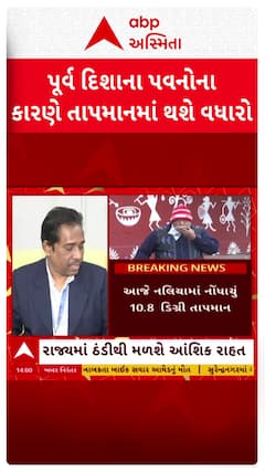 Gujarat Winter : ગુજરાતમાં ઠંડીમાં થશે આંશિક ઘટાડો, નલિયામાં નોંધાયું 10.8 ડિગ્રી તાપમાન