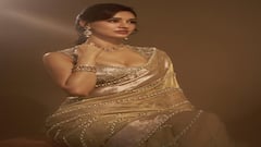 Disha Patani Pics: ગોલ્ડન સાડીમાં ગોર્જિયસ લાગી દિશા પટની, અભિનેત્રીની સુંદરતા પર ફિદા થયા ફેન્સ