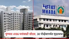 पुणेकरांसाठी गुडन्यूज; म्हाडाच्या 4186 घरांसाठी सोडत, अर्ज करण्यासाठी 30 नोव्हेंबरपर्यंत मुदतवाढ