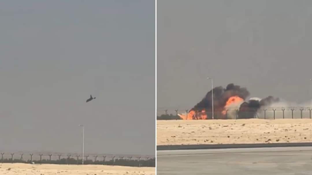 Massive Fireball Caught On Camera As Tejas Fighter Jet Crashes At Dubai Air Show