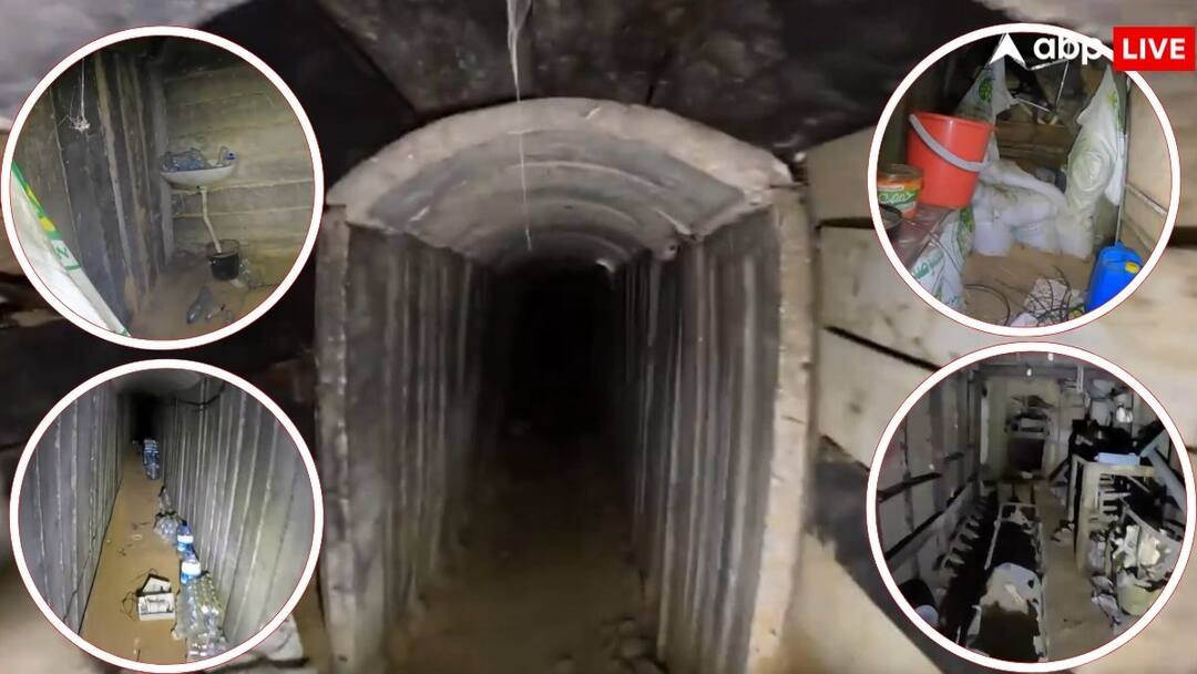 Israel IDF discovers 7km Hamas tunnel in Gaza 80 Rooms Benjamin Netanyahu viral video जमीन से 25 मीटर गहराई में 80 ठिकाने... इजरायल ने गाजा में खोजी हमास की 7KM लंबी सुरंग; देखें Video