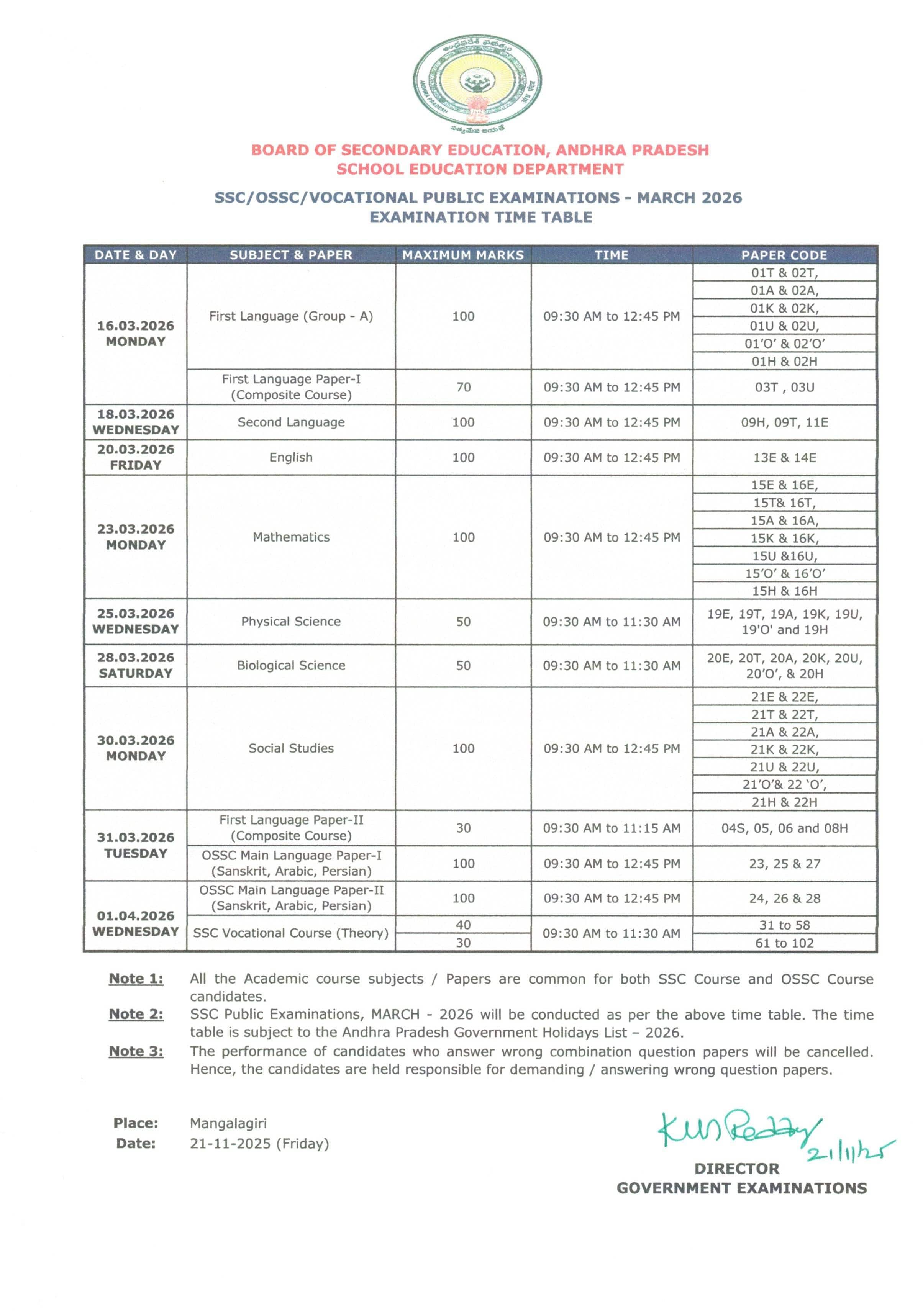 AP 10th class exam Dates: ఏపీలో పదో తరగతి పరీక్షల షెడ్యూల్ విడుదల -ఇదిగో ఫుల్ టైంటేబుల్
