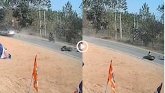 Video: सड़क पर बाइक से टकराईं दो नीलगाय, फिर कार से हुई टक्कर, भीषण हादसे का वीडियो वायरल