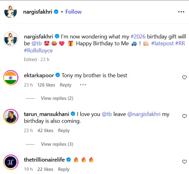 Nargis Fakhri: హీరోయిన్‌కు కోట్లు ఖరీదు చేసే కారు గిఫ్ట్‌... పుట్టినరోజున సర్‌ప్రైజ్ ఇచ్చింది ఎవరంటే?