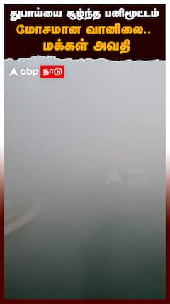துபாய்யை சூழ்ந்த பனிமூட்டம் மோசமான வானிலை.. மக்கள் அவதி : Dubai Dense Fog