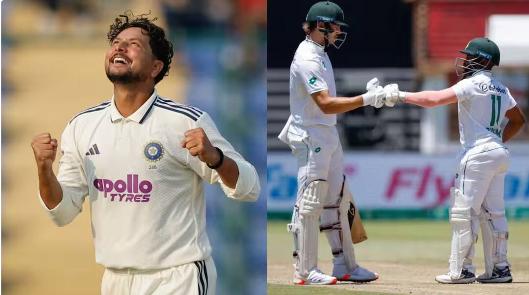 ਗੁਹਾਟੀ ਟੈਸਟ ਦੇ ਪਹਿਲੇ ਦਿਨ ਦਾ ਖੇਡ ਖ਼ਤਮ, ਦੱਖਣੀ ਅਫਰੀਕਾ ਨੇ ਗੁਆਈਆਂ 6 ਵਿਕਟਾਂ, ਕੁਲਦੀਪ ਯਾਦਵ ਨੇ ਕੀਤੀ ਸ਼ਾਨਦਾਰ ਗੇਂਦਬਾਜ਼ੀ Team india comeback third session Guwahati test Kuldeep Yadav Mohammed Siraj Jasprit bumrah ਗੁਹਾਟੀ ਟੈਸਟ ਦੇ ਪਹਿਲੇ ਦਿਨ ਦਾ ਖੇਡ ਖ਼ਤਮ, ਦੱਖਣੀ ਅਫਰੀਕਾ ਨੇ ਗੁਆਈਆਂ 6 ਵਿਕਟਾਂ, ਕੁਲਦੀਪ ਯਾਦਵ ਨੇ ਕੀਤੀ ਸ਼ਾਨਦਾਰ ਗੇਂਦਬਾਜ਼ੀ