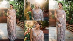 फ्लोरल साड़ी में खुशी कपूर का दिखा रॉयल अंदाज, डिजाइनर ब्लाउज में लगीं बेहद हसीन