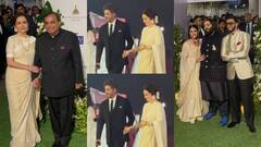 गोल्डन साड़ी में छाईं अंबानी लेडीज, शाहरुख खान और रणवीर संंग दिए पोज
