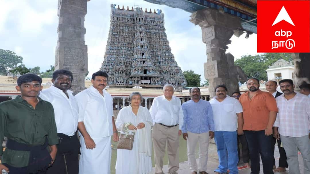 Madurai Meenakshi Amman Temple Ranil Wickremesinghe darshan at tnn மதுரை மீனாட்சி அம்மன் கோயிலில் ரனில் விக்ரமசிங்கே சாமி தரிசனம்: கச்சத்தீவு கேள்விக்கு பதில் என்ன?