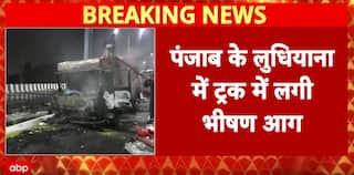 Breaking News: Truck Catches Fire at Ludhiana Flyover, Claims Death of Truck Driver