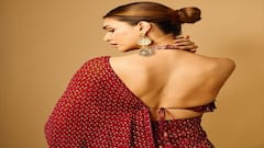 Kriti Sanon Photo: રેડ સાડીમાં અપ્સરા લાગી ક્રિતિ સેનન, અભિનેત્રીની સુંદરતા પર ફિદા થયા ફેન્સ