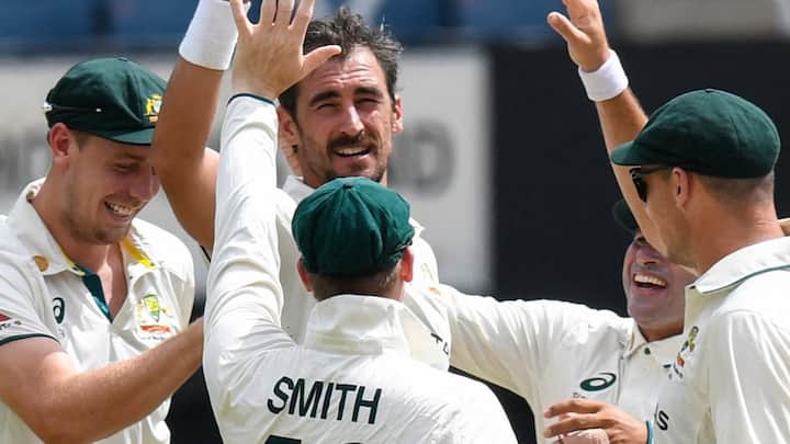 Starc completed his 5-wicket haul, and then added two more to pick 7 wickets in the first innings, restricting England on 172.