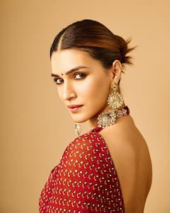 Kriti Sanon Photo: રેડ સાડીમાં અપ્સરા લાગી ક્રિતિ સેનન, અભિનેત્રીની સુંદરતા પર ફિદા થયા ફેન્સ