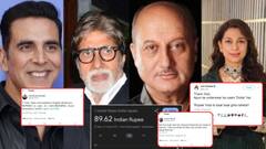 रुपया अक्षरश: धारातीर्थी पडला; नेटकऱ्यांना सोशल मीडियात 2014 पूर्वी खिल्ली उडवणाऱ्या बिग बी, अक्षय कुमार, अनुपम खेर, जुई जावलाची आठवण!