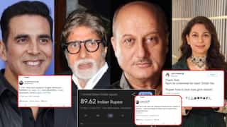 रुपया अक्षरश: धारातीर्थी पडला; नेटकऱ्यांना सोशल मीडियात 2014 पूर्वी खिल्ली उडवणाऱ्या बिग बी, अक्षय कुमार, अनुपम खेर, जुई जावलाची आठवण!