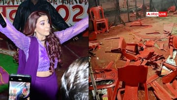 VIDEO: अक्षरा सिंह के लाइव शो में बेकाबू हुई भीड़, पंडाल में हंगामा, सैकड़ों कुर्सियां टूटीं