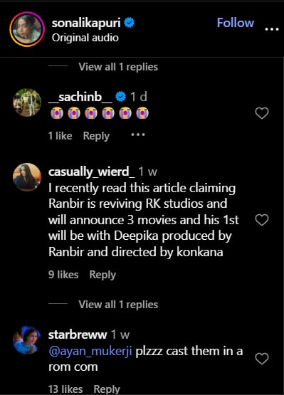 रणबीर कपूर और दीपिका पादुकोण की जोड़ी को लेकर फैन ने की खास अपील, एक्ट्रेस ने किया लाइक