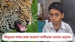 बिबट्याने अंगावर झेप घेतली, धारदार नखं अंगात रुतली, पण चिमुकला मयंक कसा वाचला? सांगितला थरारक अनुभव