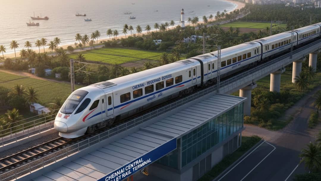Chennai Hyderabad Bullet Train: சென்னை-ஹைதராபாத் புல்லட் ரயில் அதிவேகப் பாதை திட்டம்! 2:30 மணி நேரத்தில் பயணம்! முழு விவரம் இதோ!