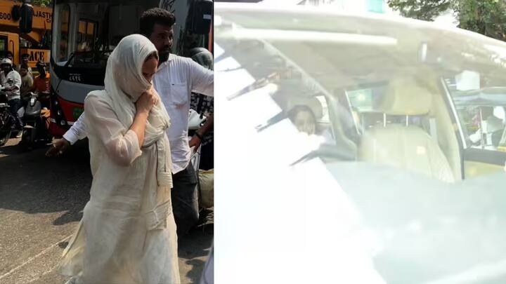 धर्मेंद्र यांच्या जाण्याने संपूर्ण देऊन कुटुंब हादरले आहे. विलेपार्ले येथील स्मशानभूमीकडे धर्मेंद्र यांच्या पत्नी हेमा मालिनी पांढऱ्या कपड्यांमध्ये दिसल्या.