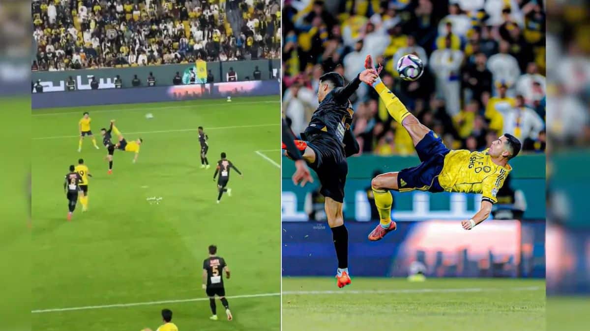 C Ronaldo: 40 வயசுயா உனக்கு..! ஒட்டுமொத்த ஸ்டேடியத்தையும் அலறவிட்ட ரொனால்டோ - காற்றில் பறந்து கோல் கிக்