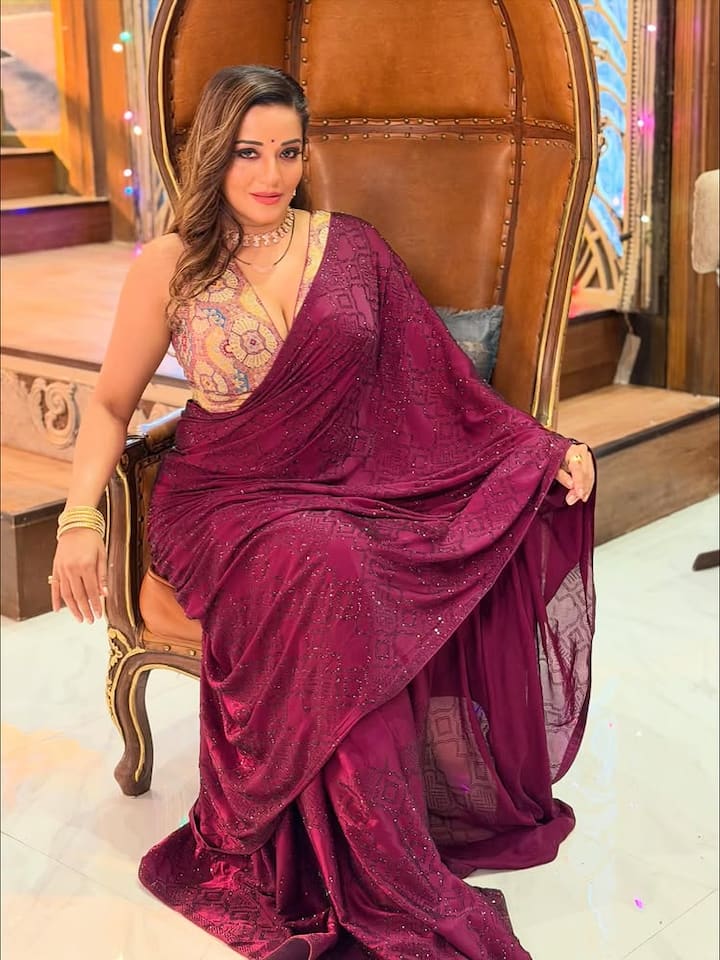 एक्ट्रेस ने अपने लुक को ग्लॉसी मेकअप, मैचिंग ईयररिंग्स और माथे पर छोटी सी बिंदी से पूरा किया।मोनालिसा के ये फोटोज शेयर करते ही फैन्स उनके लुक की तारीफ कर रहे हैं।