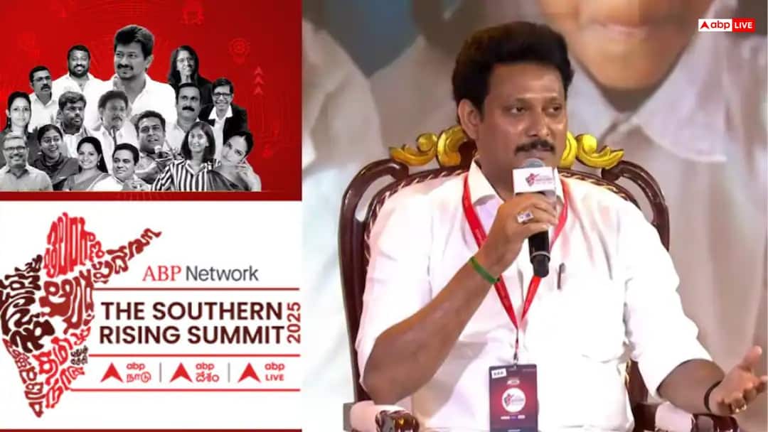 ABP Southern Rising Summit 2025 Tamil Nadu Education Minister Anbil Mahesh speaks about NEP and language policy 'भाषा थोपना नहीं, सीखने की आजादी जरूरी...', तमिलनाडु के शिक्षा मंत्री ने NEP पर केंद्र सरकार को घेरा