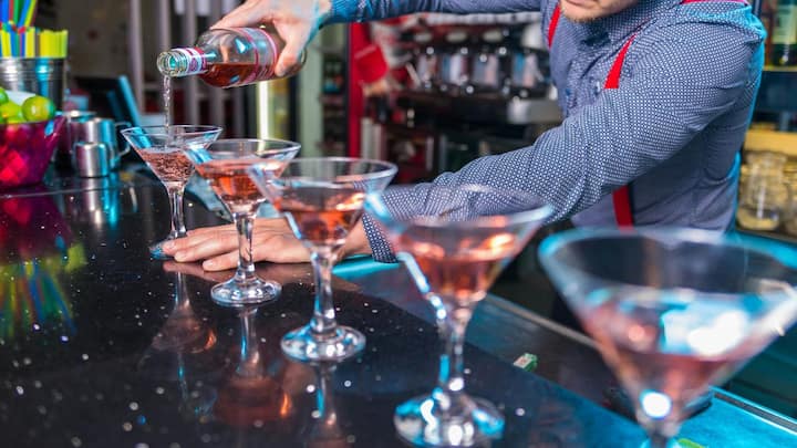 For example, normal beer has an ABV of 5% to 12%. The ABV of wine ranges between 8% to 15%. Whiskey contains 40% to 50% alcohol. Whiskey with 42.8% ABV is generally available in India.