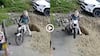 Video: ज्यादा पीछे हो गई! बाइक बैक करते वक्त गहरे गड्ढे में गिरा शख्स, CCTV फुटेज वायरल