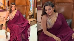 Monalisa: રેડ સાડી, ડીપનેક બ્લાઉઝમાં મોનાલિસાએ આપ્યા કાતિલ પોઝ, તસવીરો વાયરલ