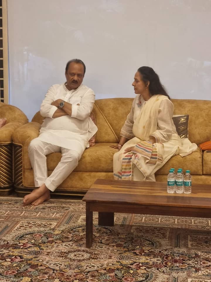 हेमामालिनी यांच्या निवासस्थानी जात अजित पवारांनी त्यांची भेट घेतली
