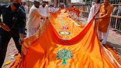 अयोध्या राम मंदिर के शिखर पर स्थापित होने वाली धर्म ध्वजा की पहली झलक आई सामने, देखें तस्वीरें