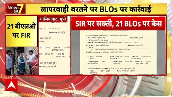 SIR को लेकर और सख्त हुई UP सरकार, 21 BLO पर की गई सख्त कार्रवाई । Breaking News