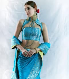 Saree: બનારસી સાડીમાં અનન્યા લાગી અપ્સરા, યૂનિક બ્લાઉઝ ડિઝાઇને ખેંચ્યુ બધાનું ધ્યાન