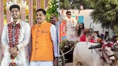 Not The Big Fat Wedding: MP CM Mohan Yadav’s Son Chooses Bullock Cart for Engagement; Video Viral