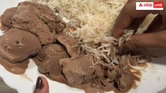 स्वाद का सत्यानाश: शख्स ने आइसक्रीम के साथ मिलाए उबले चावल, तस्वीर देखकर फूड ब्लॉगर्स भी सदमे में